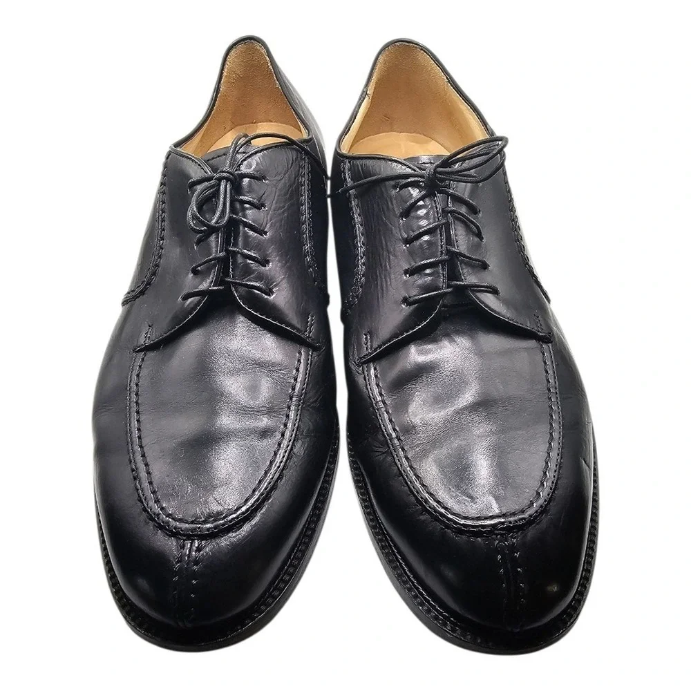 PRONTO UOMO Black Leather‎ Split Toe Oxfords Lace Up Shoes Men's Sz 13M US/46 EU